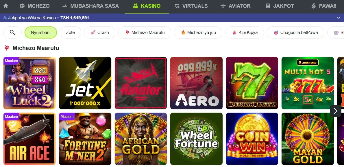 Explore Betpawa Casino Games